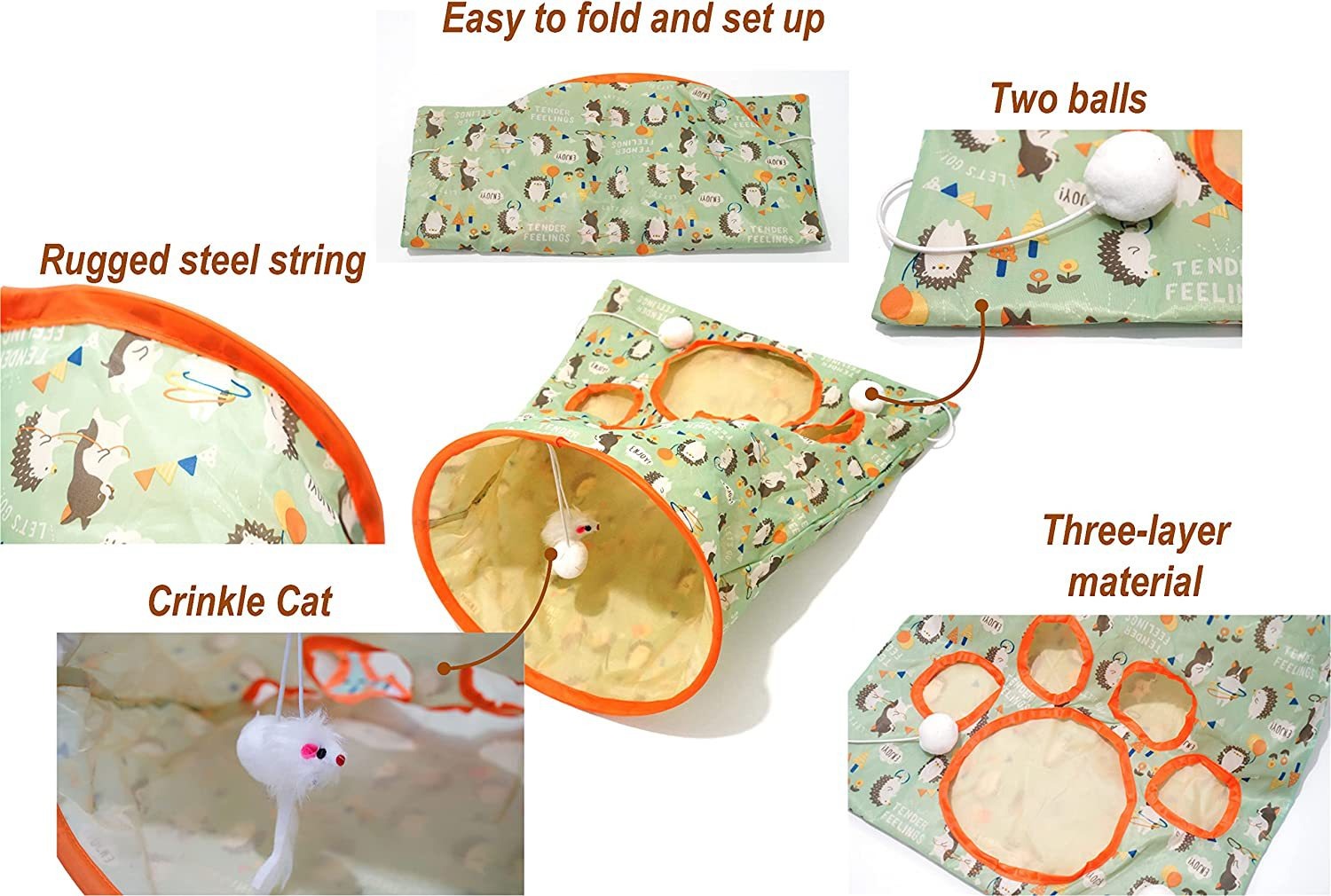 Cat Drill Bag Tunnel with Noise Paper