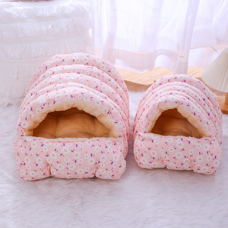 Warm Cat Bed with Detachable Sleeping Bag