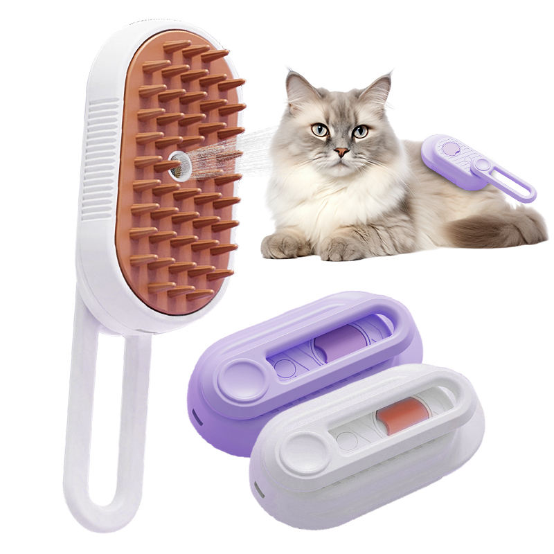 USB Rechargeable Cat Massage Comb with Spray