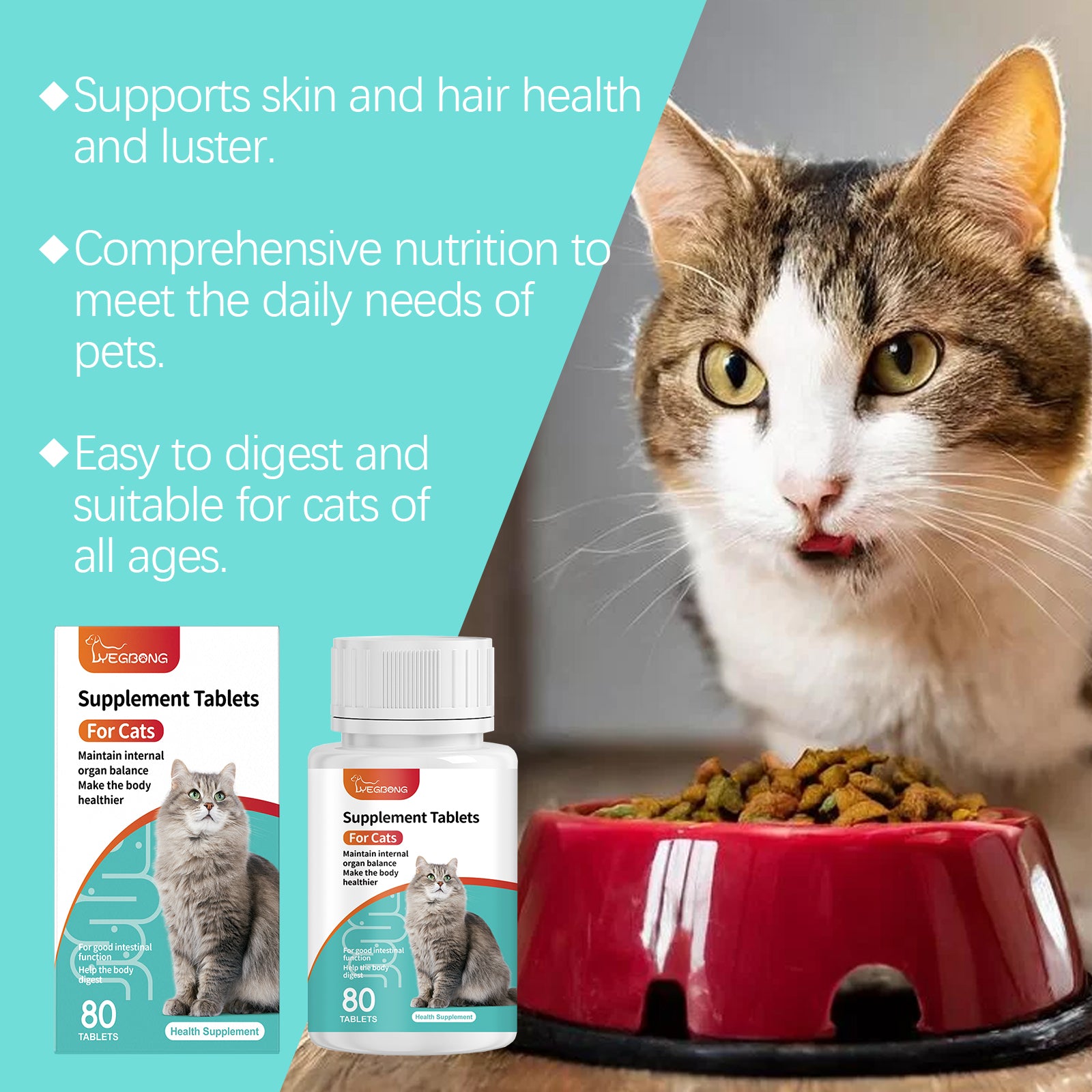 Cat Probiotic Tablets Intestinal Health