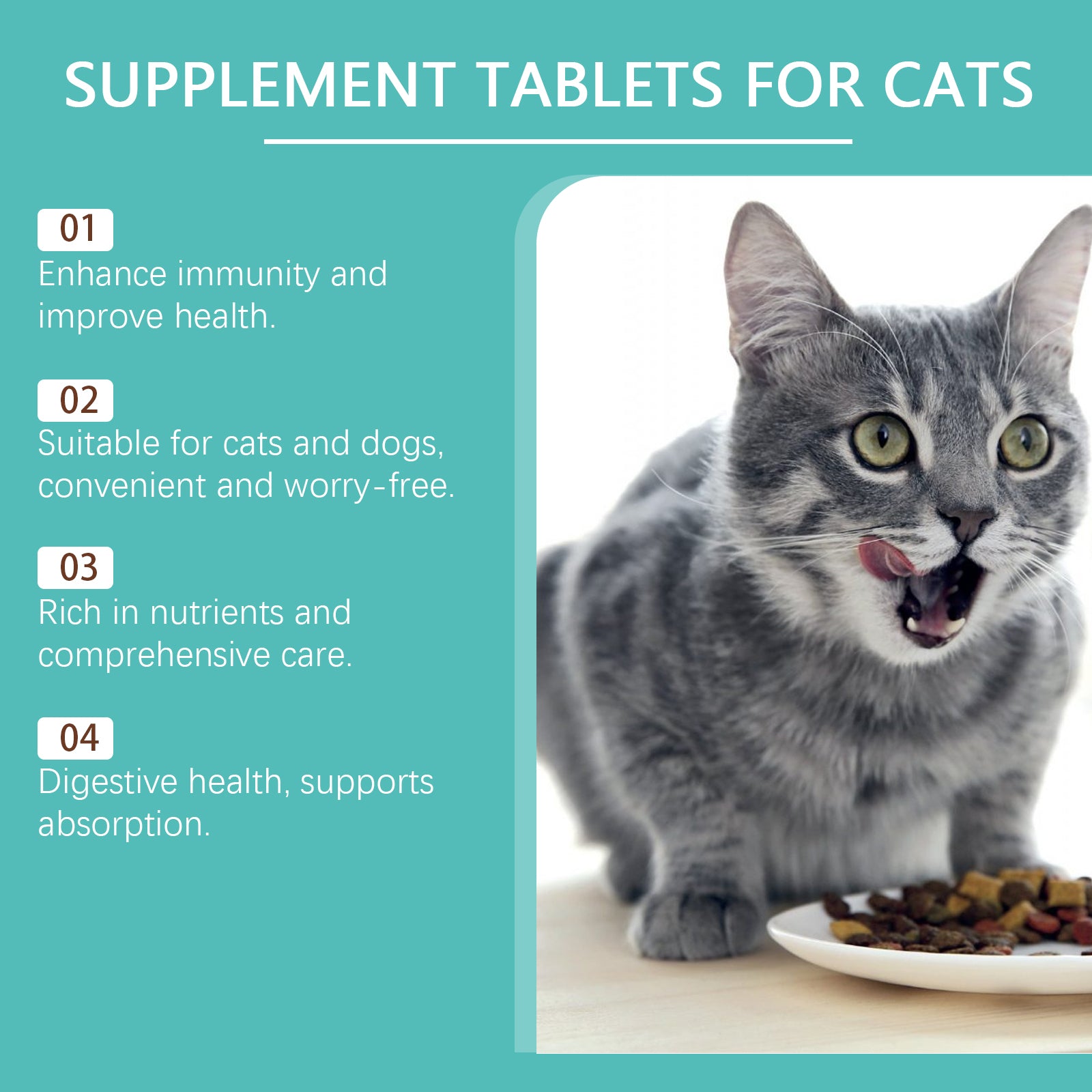 Cat Probiotic Tablets Intestinal Health