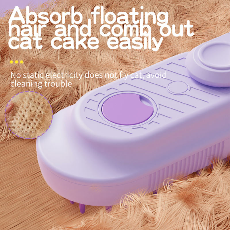 USB Rechargeable Cat Massage Comb with Spray