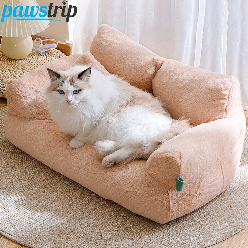 Luxury Cat Bed Sofa Winter Warm Plush