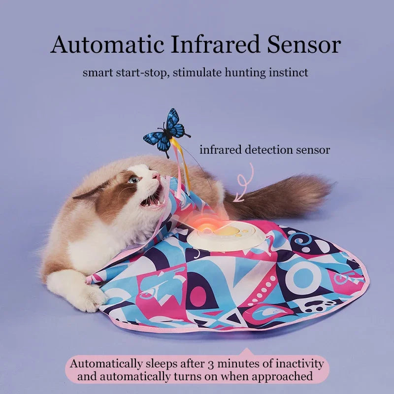 Fluttering Butterfly Cat Toys Interactive