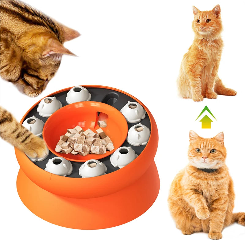 Cat Bowl Puzzle Slow Feeder with Slanted Design