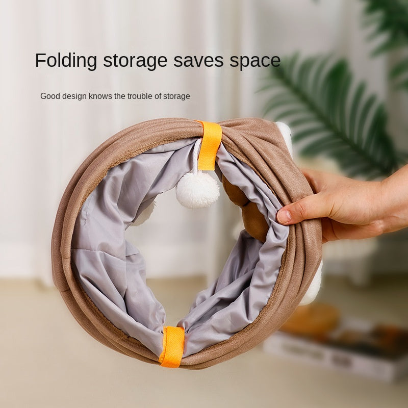 Cat Rolling Cage Toy Hide-and-Seek Tunnel