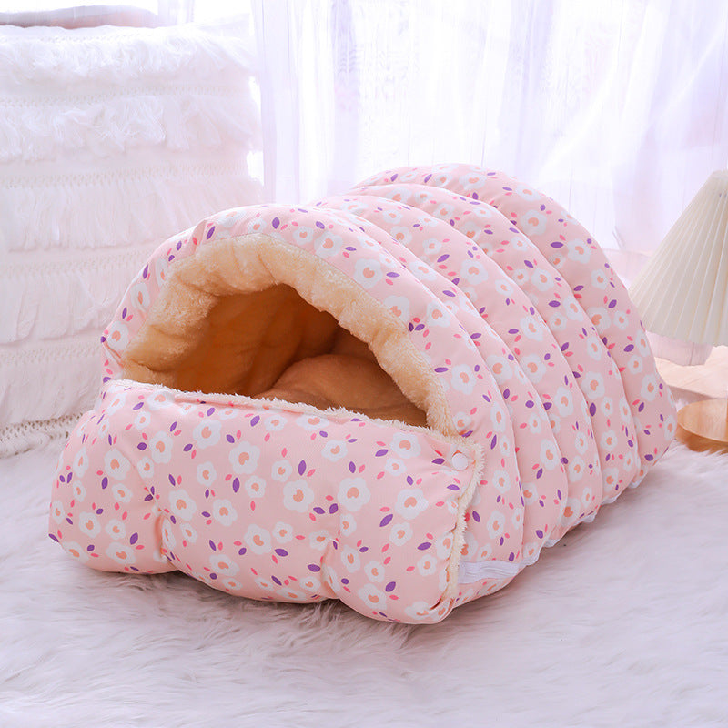 Warm Cat Bed with Detachable Sleeping Bag
