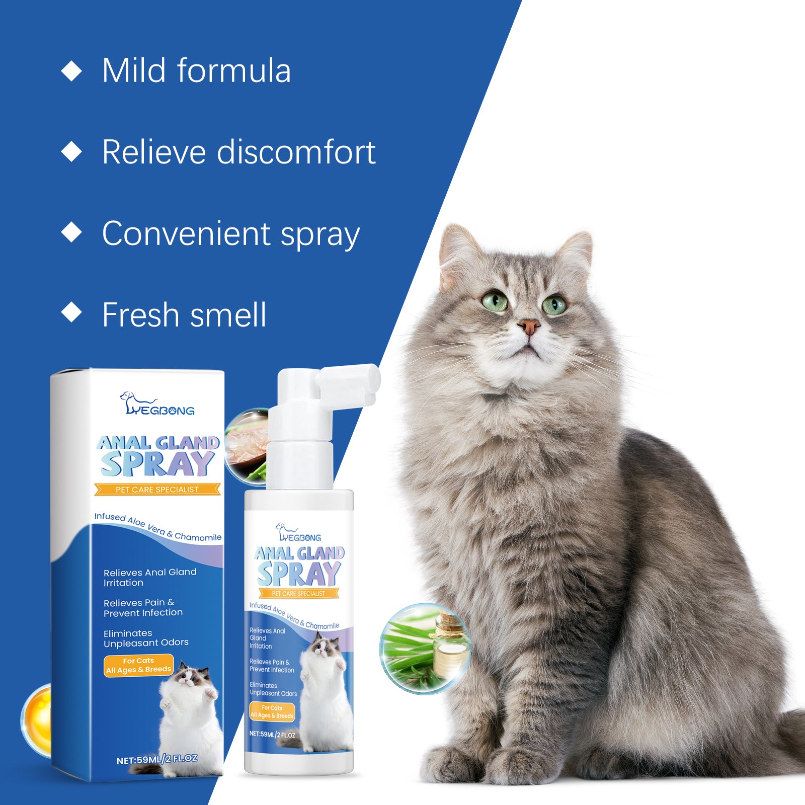 Cat Anal Gland Odor Removal Spray