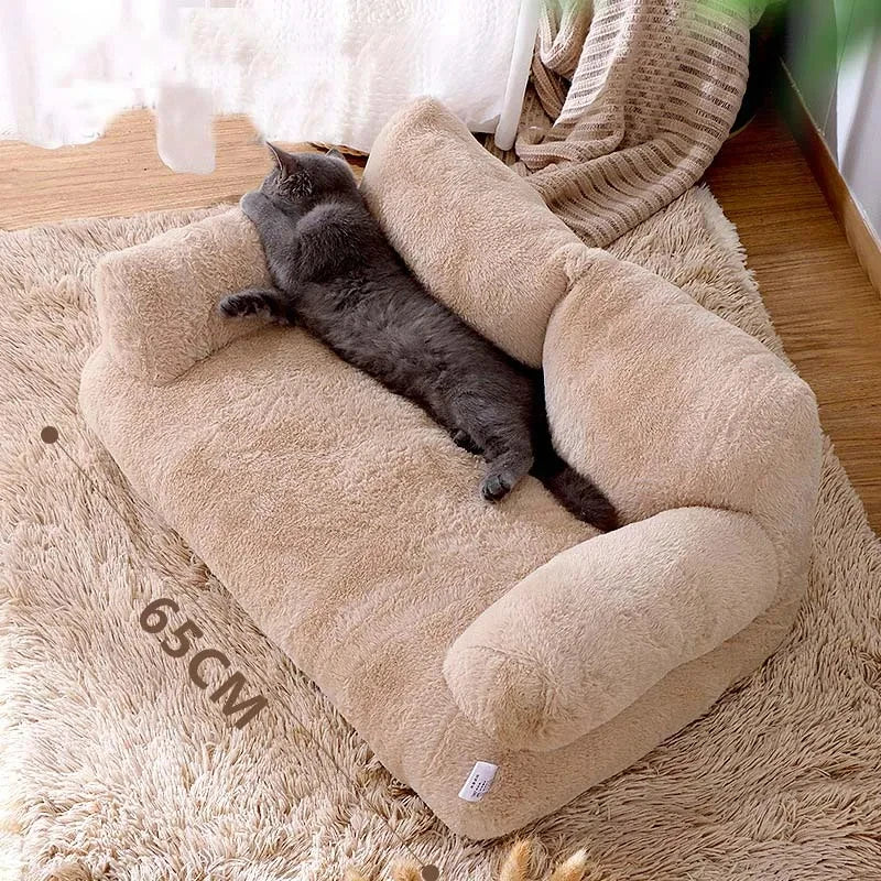 Luxury Cat Bed Sofa Winter Warm Plush