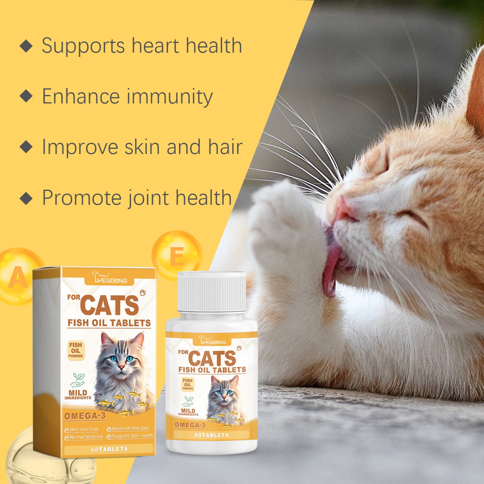 Cat Care Multi-Dimensional Fish Oil Tablets