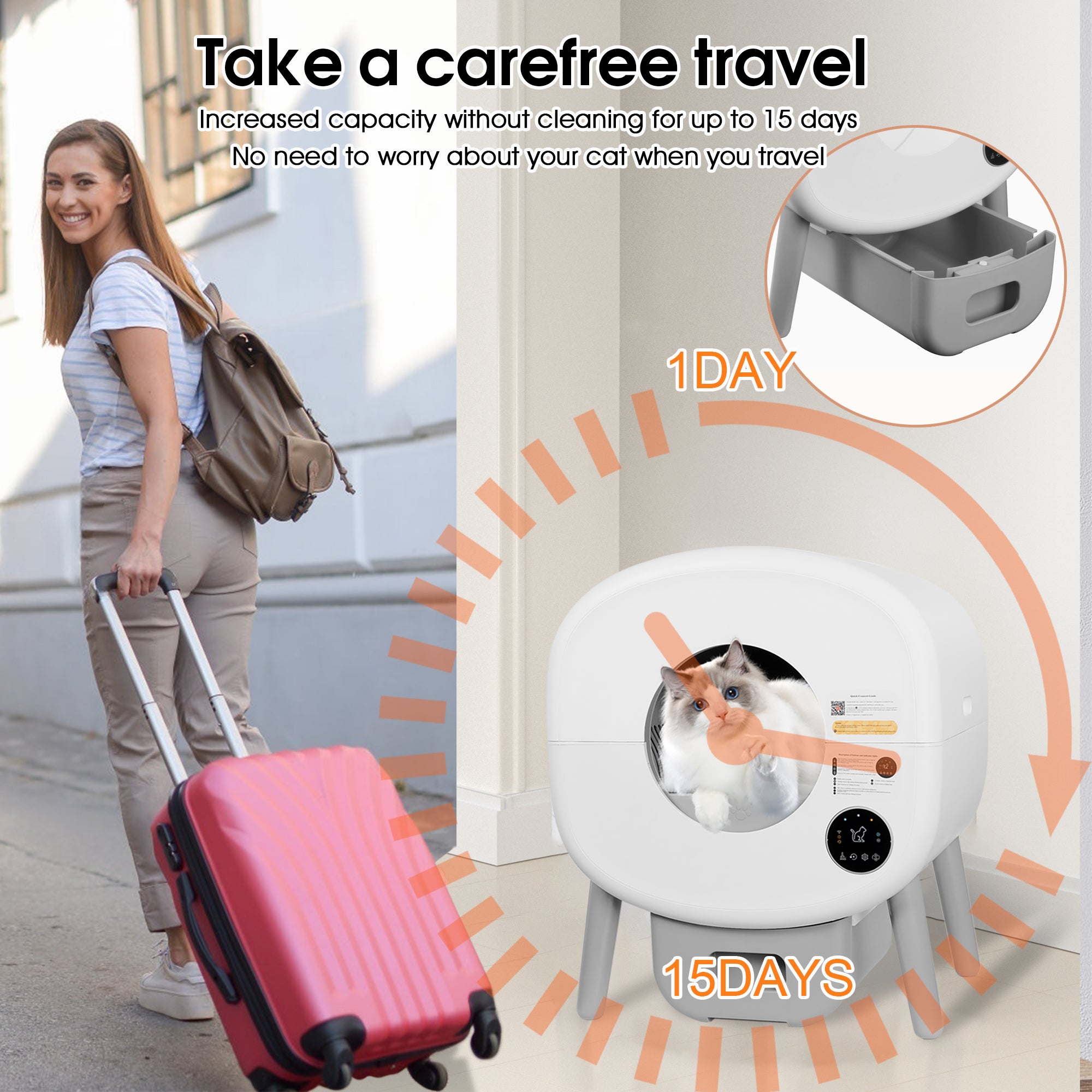 Automatic Smart Cat Litter Box Model B