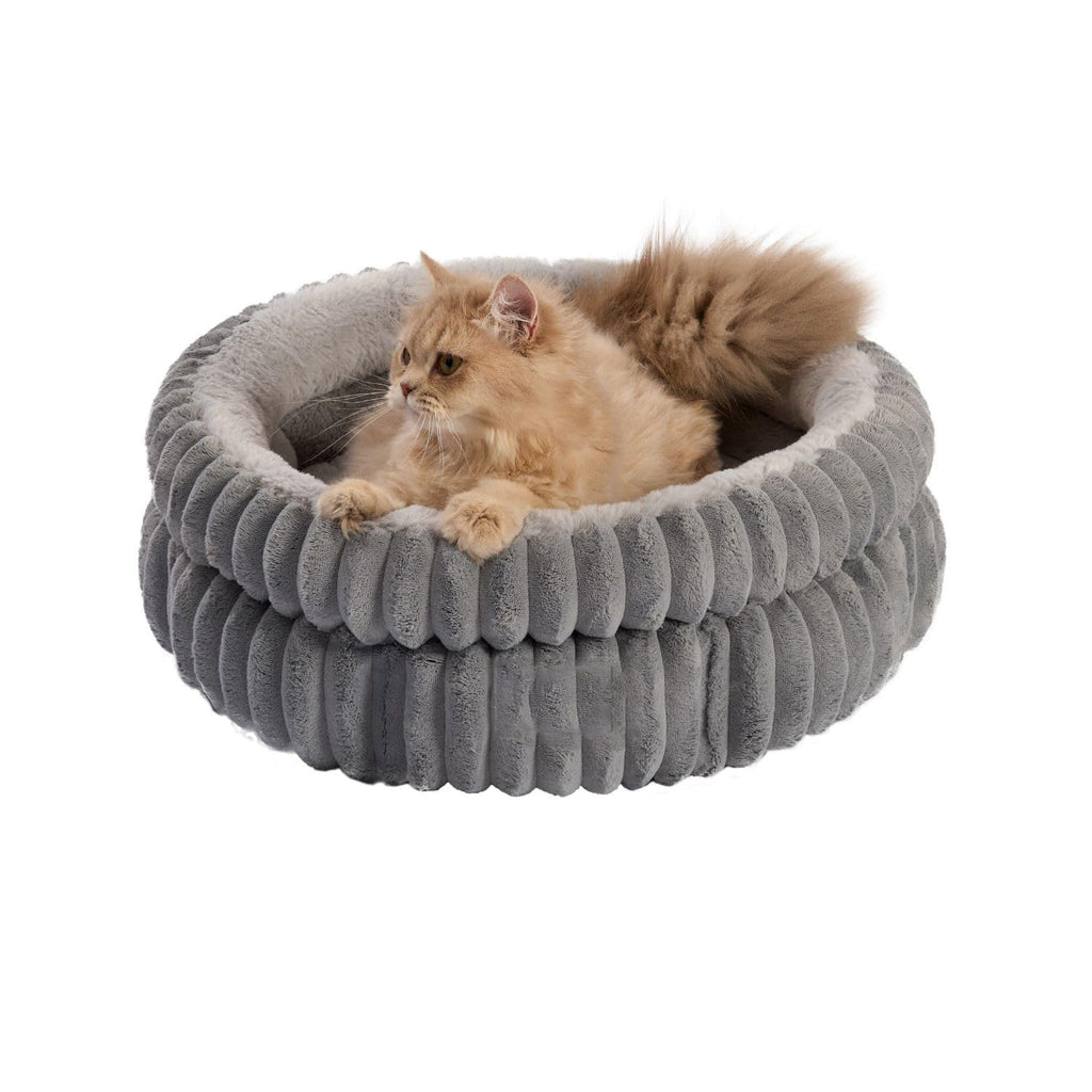 High-Quality Rabbit Fur Round Pet Bed
