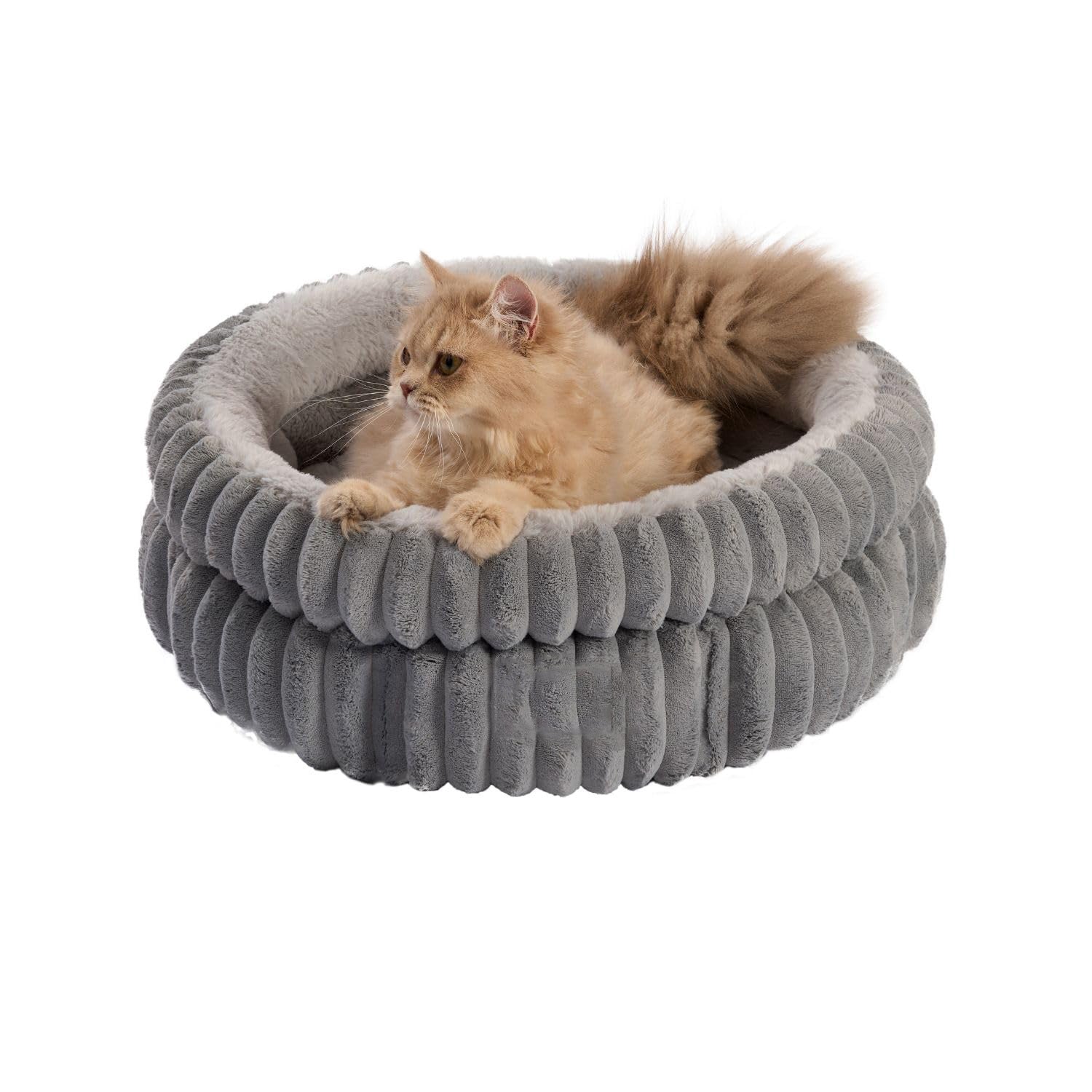 High-Quality Rabbit Fur Round Pet Bed