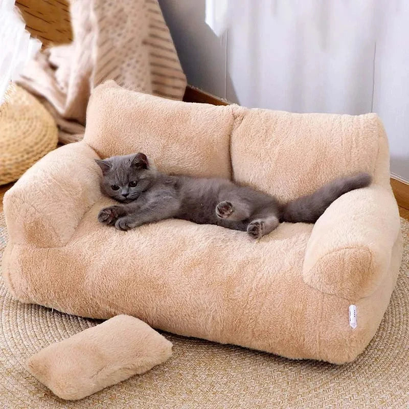 Luxury Cat Bed Sofa Winter Warm Plush
