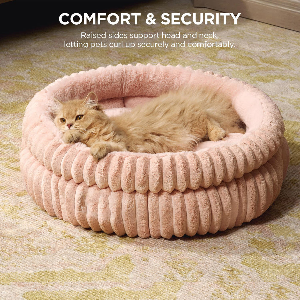 High-Quality Rabbit Fur Round Pet Bed